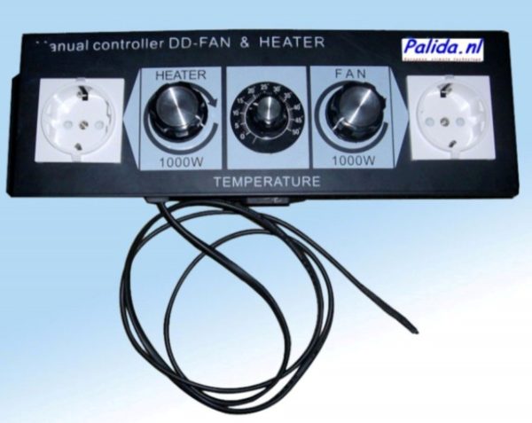 Palida fancontroller 2x 1000Watt met thermostaat DDM