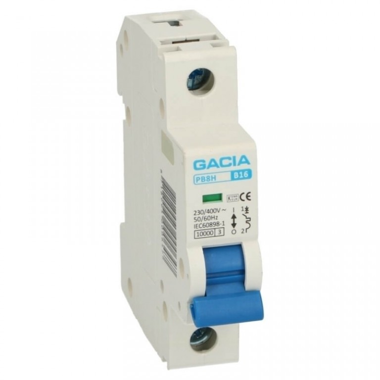 Gacia Installatieautomaat 1 polig 1A karakteristiek D 10kA