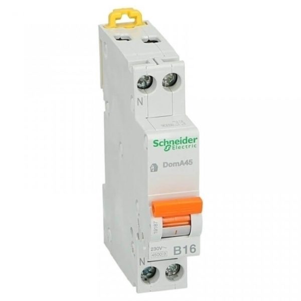 Schneider Electric 1 polig + nul 10A kar B 4.5kA Installatieautomaat Domae