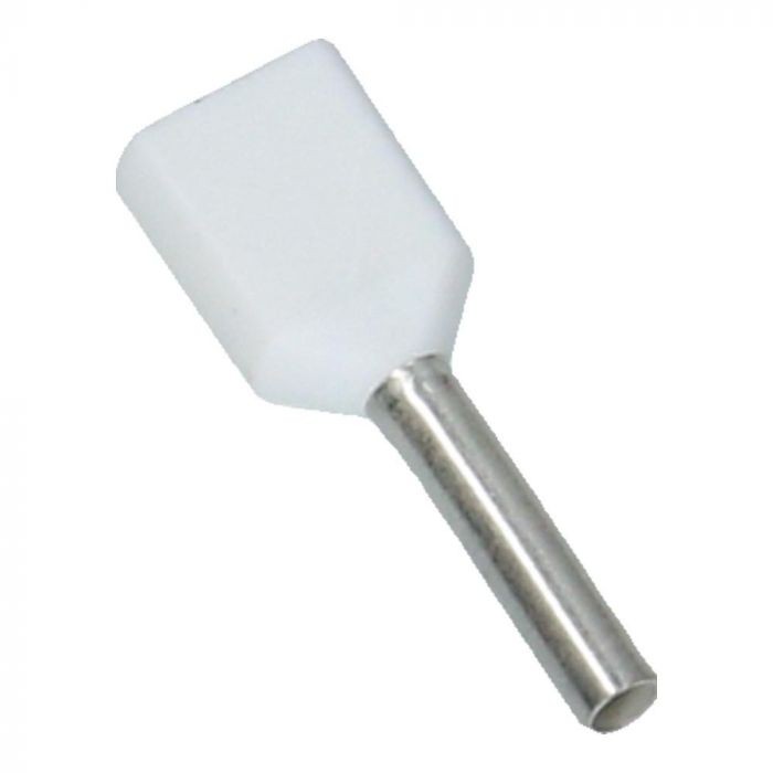 Wit Adereindhuls 2x 0.5mm² 500 stuks Wit Adereindhuls 2x 0.5mm² 500 stuks